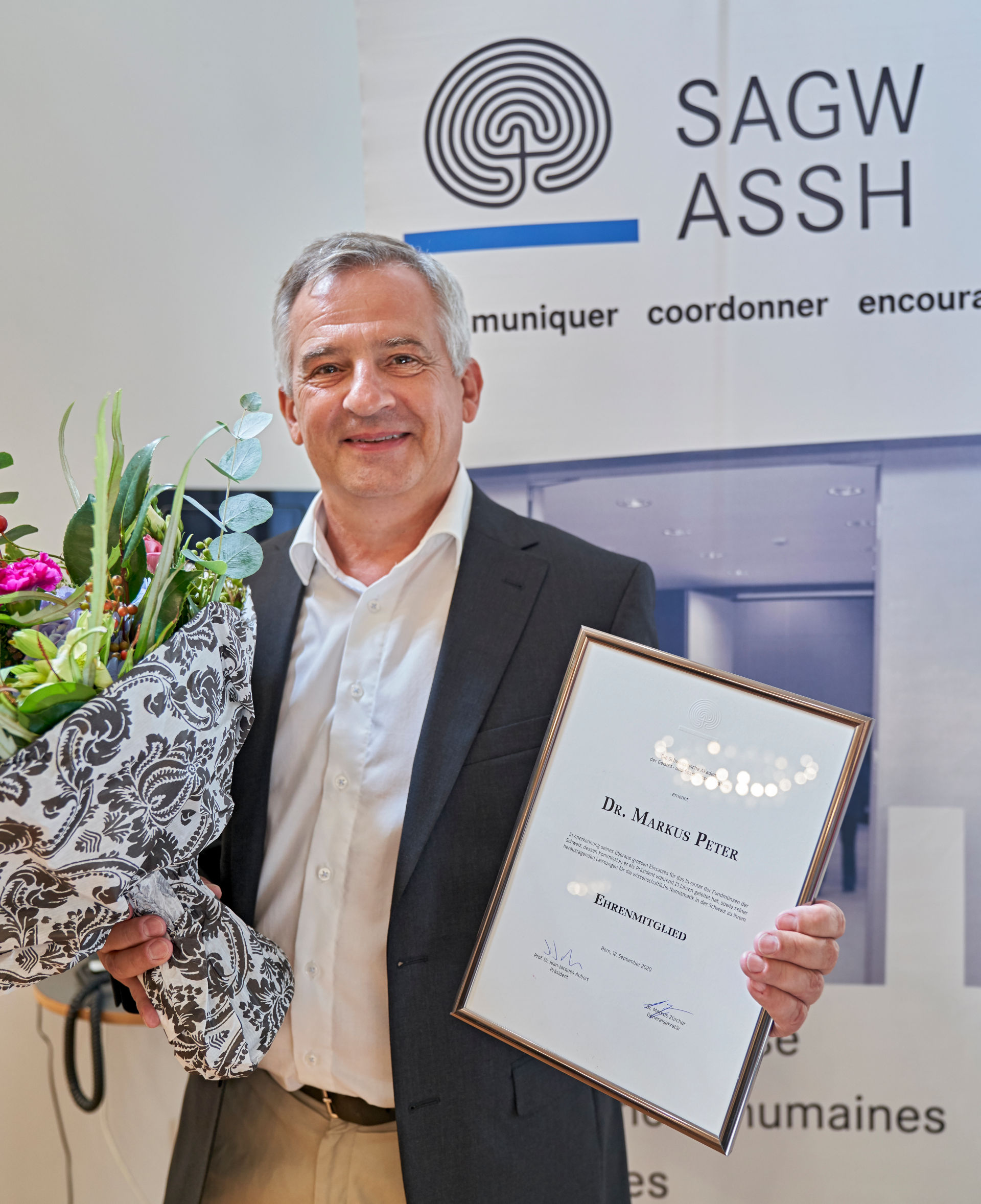 Dr Markus Peter, membre honoraire de l’ASSH 2020.